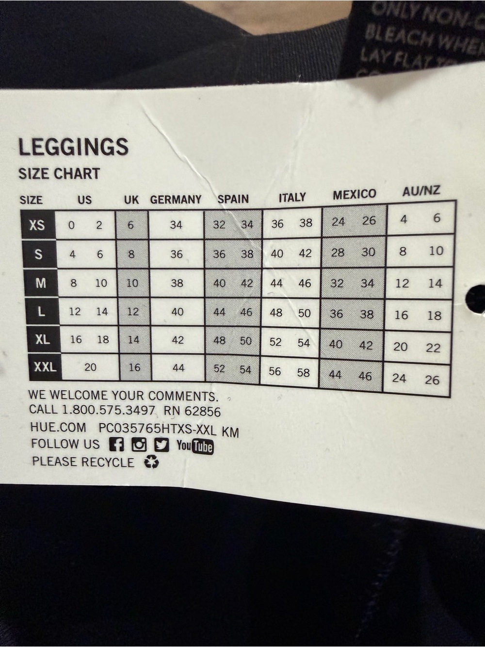 NWT HUE Ponte 7/8 Leggings Black Pull On Stretch Pants Leggings Medium - Picture 8 of 9